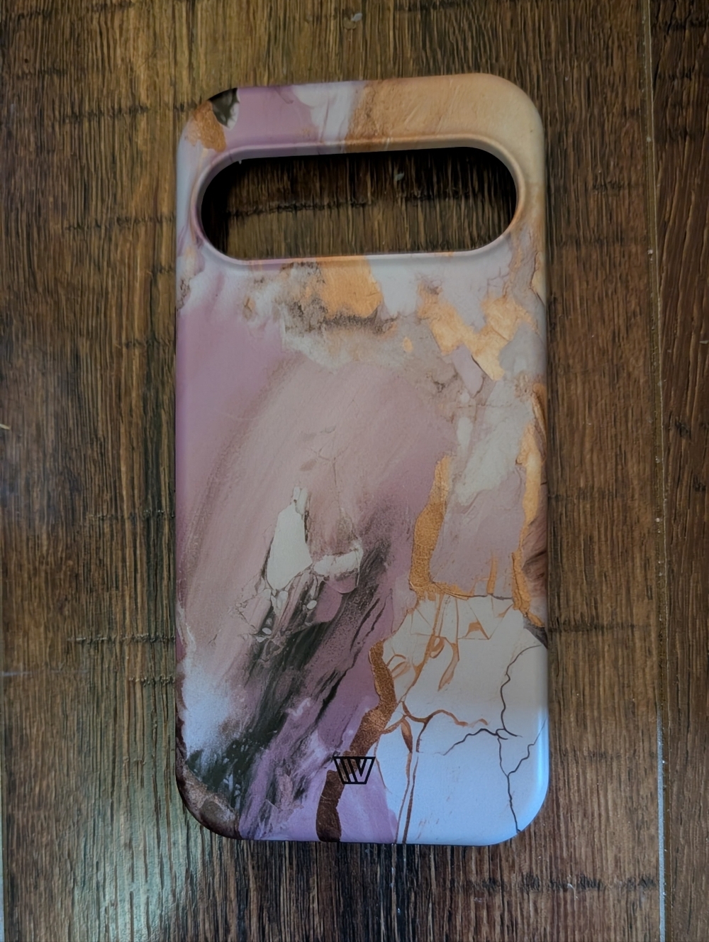 Pink Marble Phone Case with Gold Accent - Unknown Brand